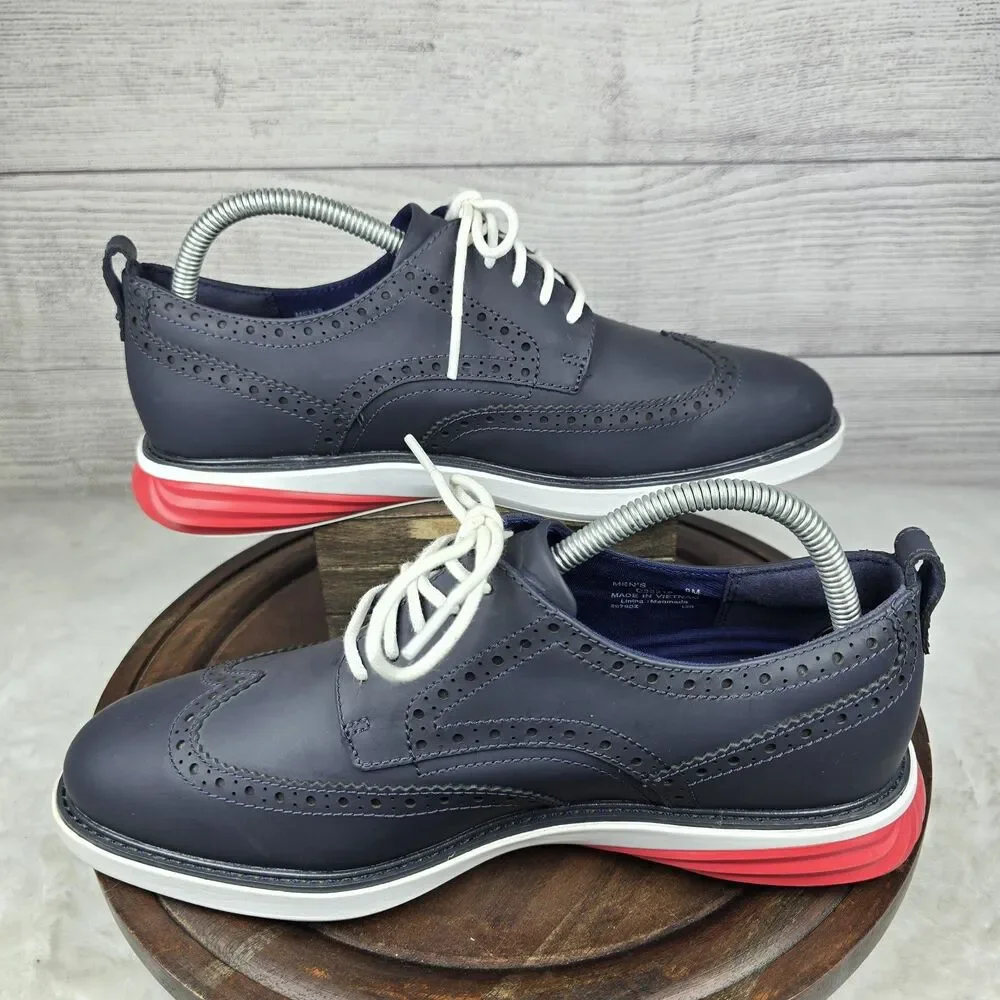 Cole Haan Grand Evolution Mens 8M Sneakers Blue Wingtip Oxford Shoes C26318